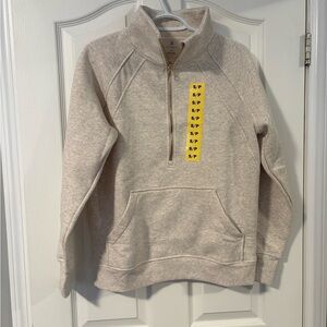 Beige Quarter-Zip Pullover